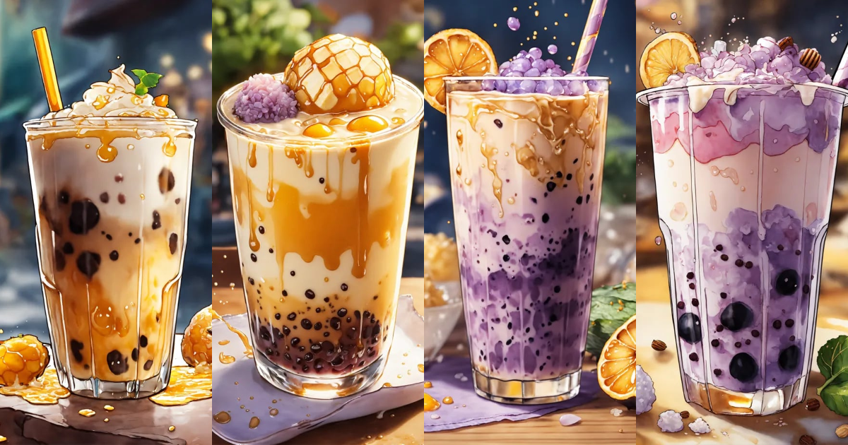 Lexica - Manga cartoon dc comic style. A mouth-watering taro with honey ...