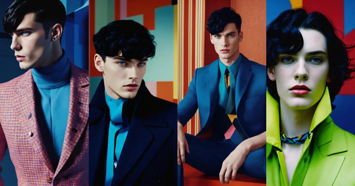 Lexica - Handsome male model,pale skin, black hair , blue eyes glasgow ...
