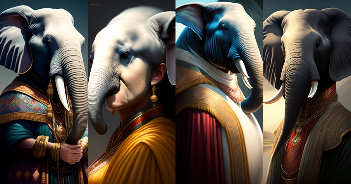 Lexica - Portrait of a loxodon cleric