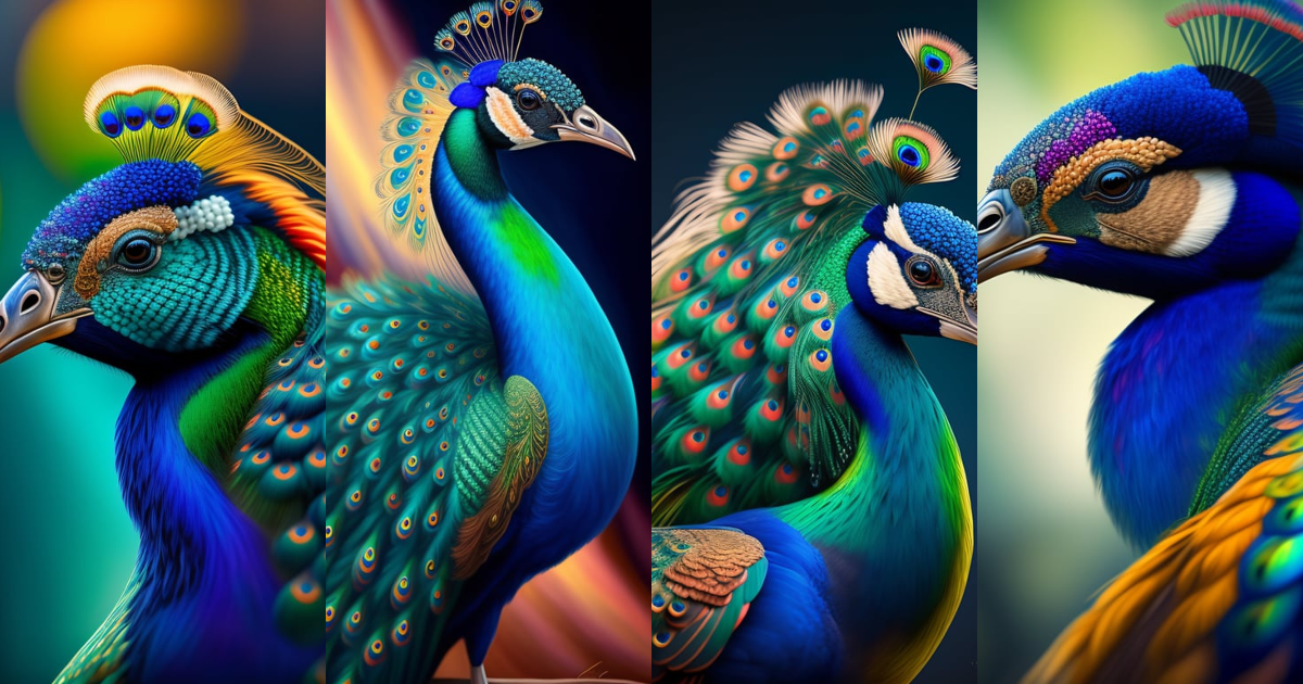 Lexica - Peacock full color painting, ultra detailed, 8K, 3D crisp