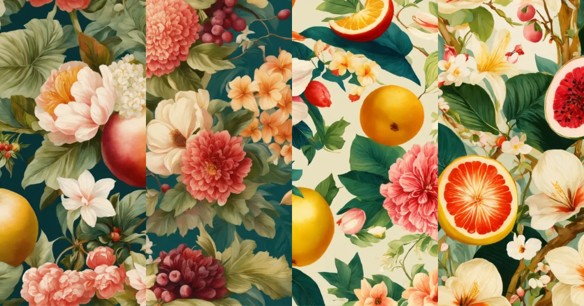 Lexica - Create a stylistic Rococo inspired pattern with a variety of ...