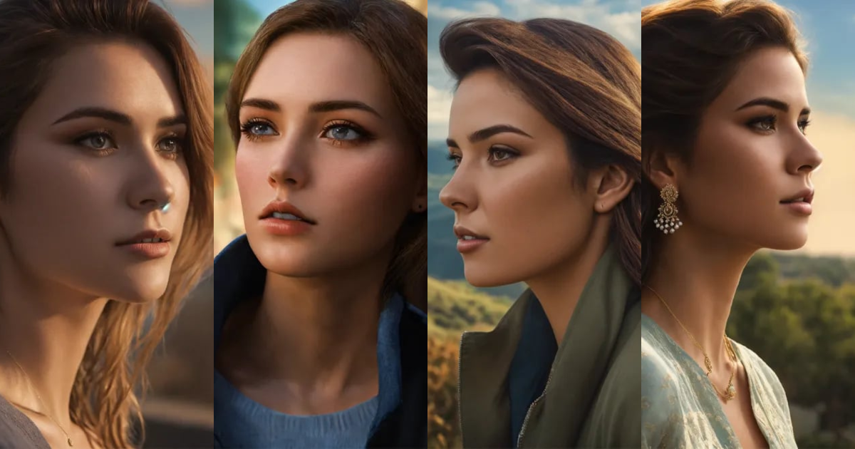 Lexica - Realistic image of a woman looking into the distance