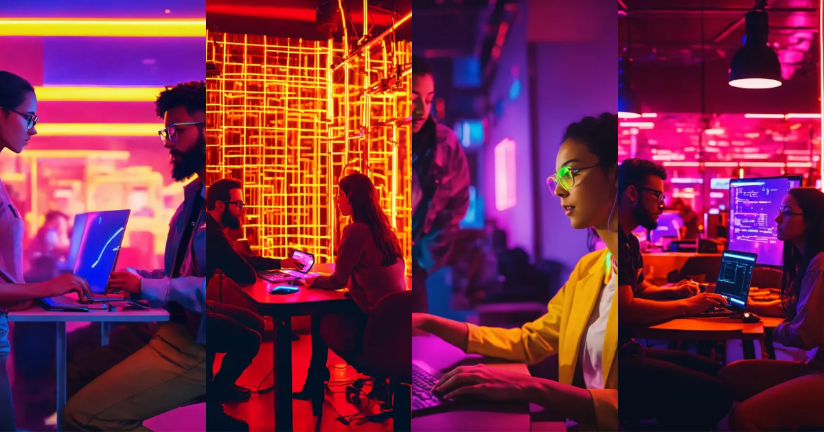 Lexica - A software developer and a woman software developer in an ...