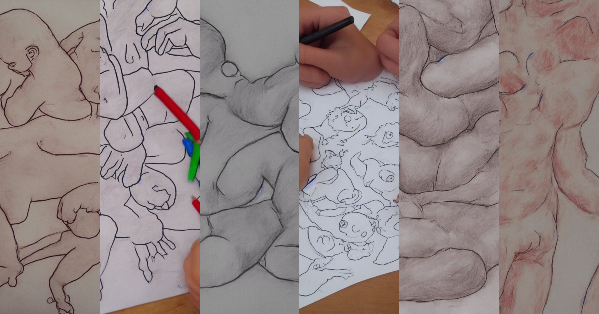 Lexica - Kid drawing of flesh