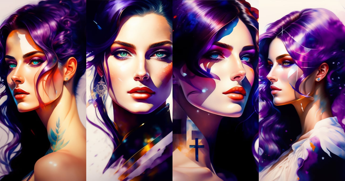 Lexica - Beautiful character design, double exposure painting, front ...