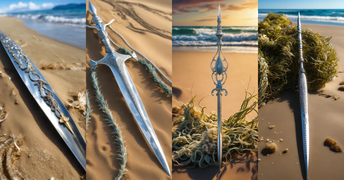 Lexica - 8k, picture of a narrow and delicate toothed spear with sharp ...
