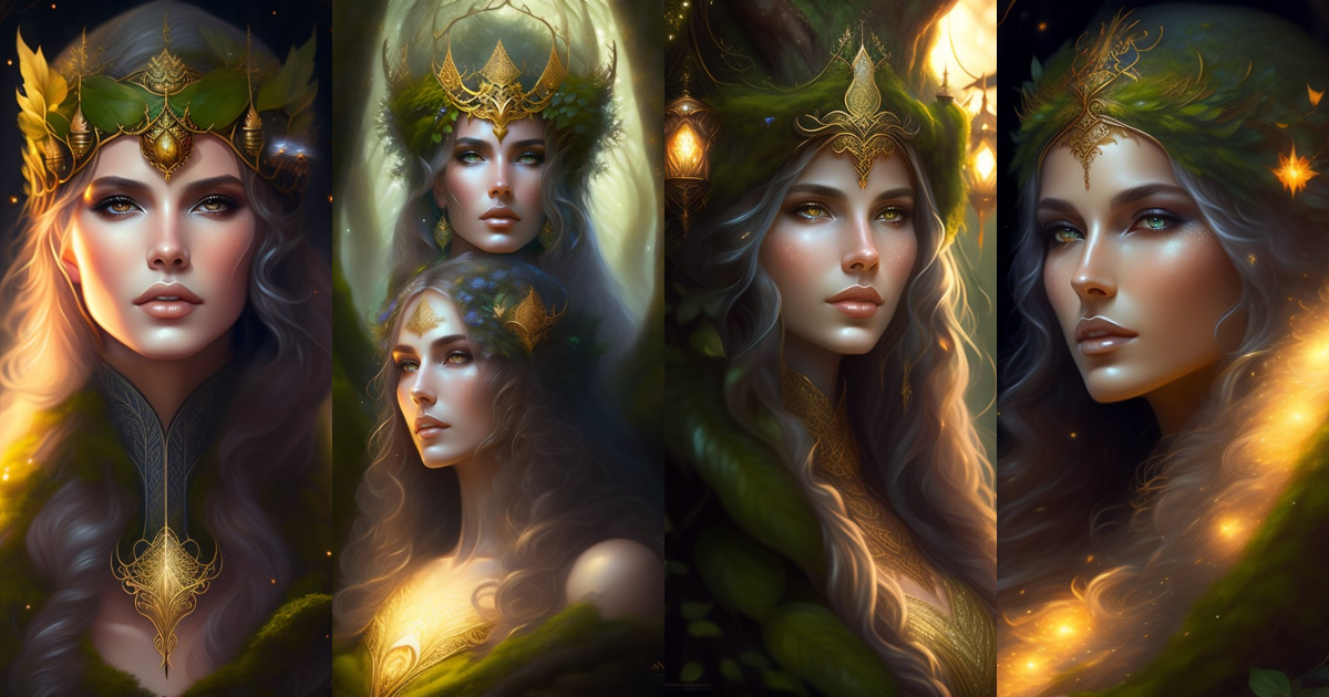 Lexica - Symmetry portrait of moss king of ent of fangorn forest, glam ...