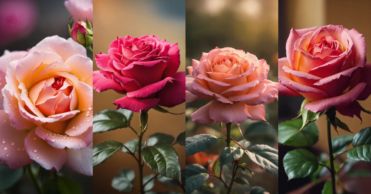 Lexica - Rose with monarch, elegant, luxury, clean, smooth, elegant ...