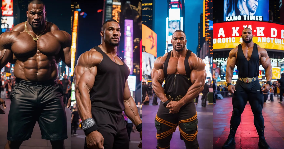 Lexica - 30-year-old man with big muscles, Kano from Mortal Kombat, big ...