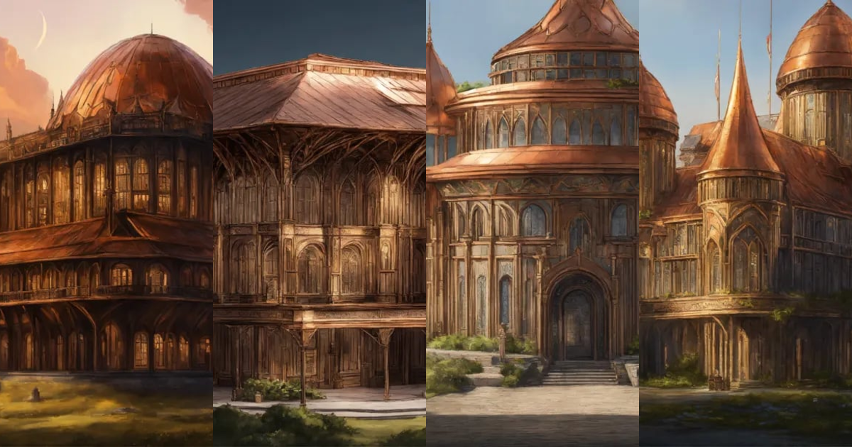Lexica - Drawing of a fully shown elegant high elf sci fi palace with a ...