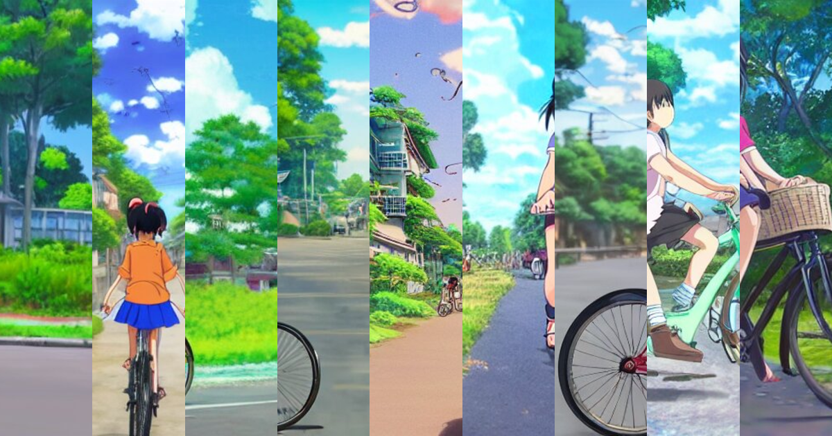 Lexica - Anime girl riding bicycle in highly detailed guwahati suburb ...