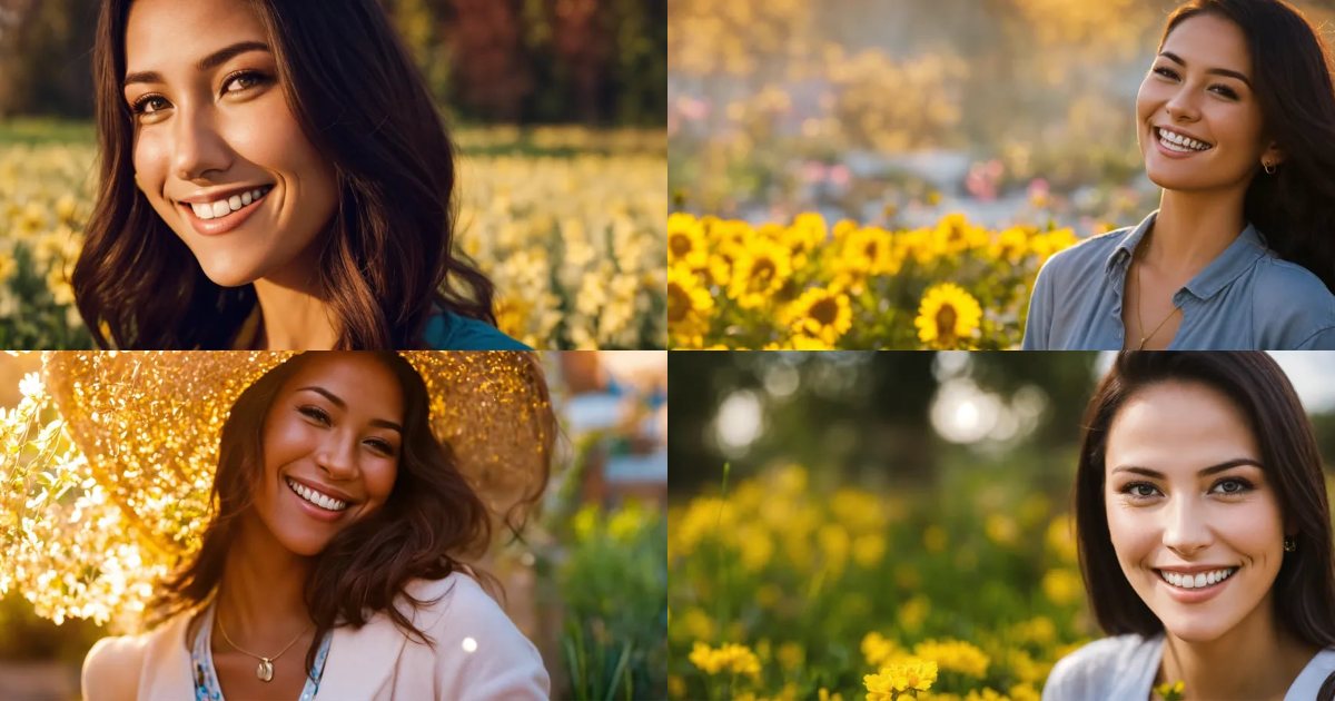 Lexica - Image prompt of a woman with a radiant smile.Empathy, the ...