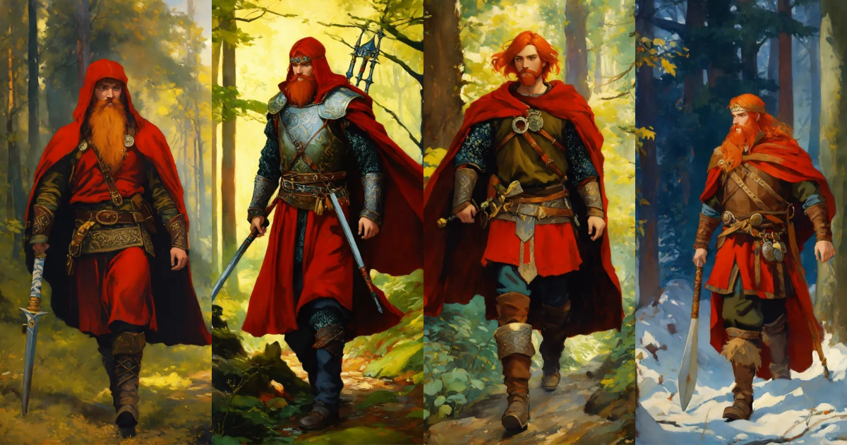 Lexica - Norse warrior, red haired, woolen torso in viking clothes ...