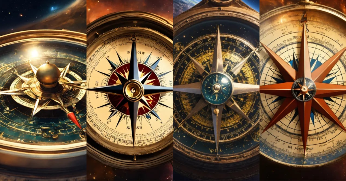 Lexica - Compass old orbiting in space