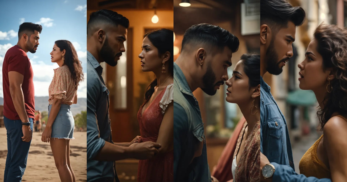 Lexica - Cinematic photo of latino couple arguing, high resolution ...