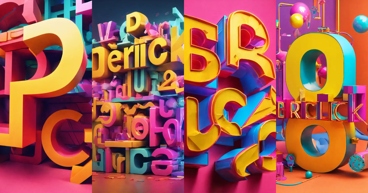 Lexica - 3D vibrant text that says derrick
