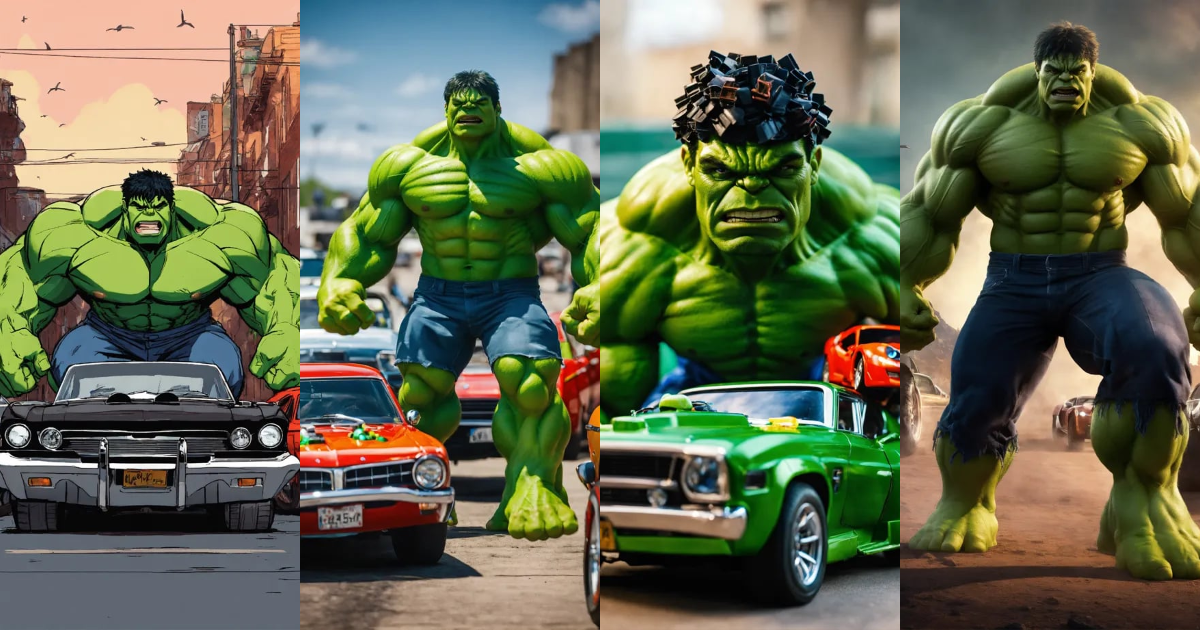 Lexica - HULK WITH CARS