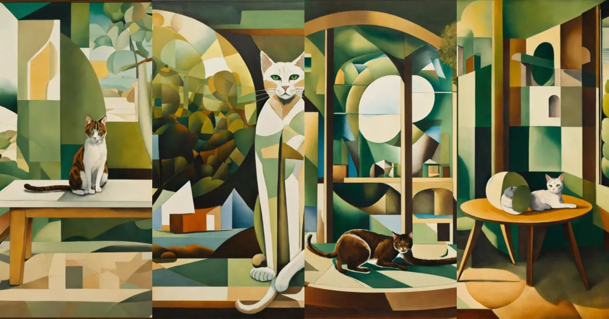 Lexica - A very intriguing and complex painting that plays with shapes ...