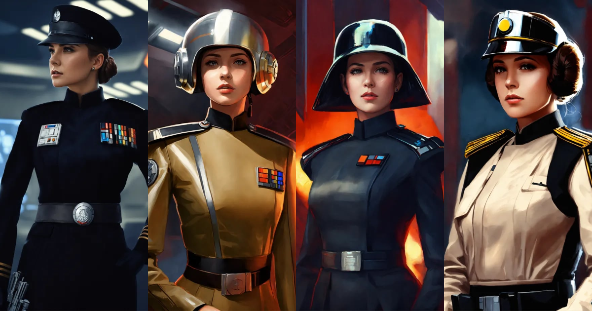 Lexica - Digital art of a Star Wars Imperial Officer woman.