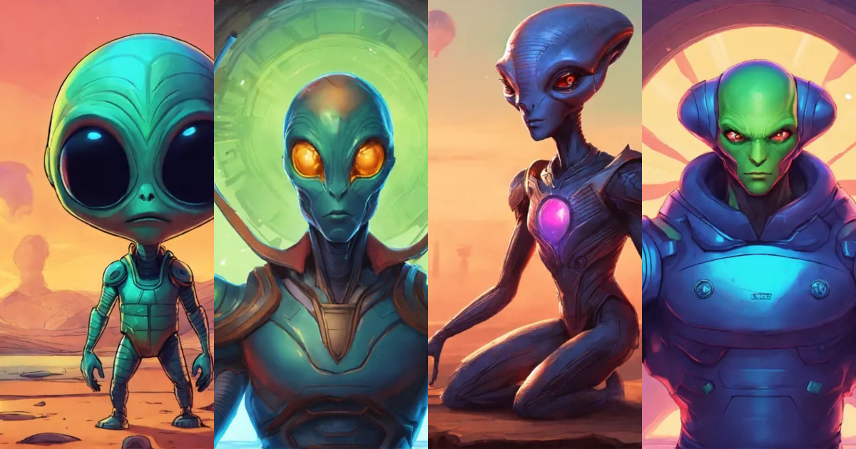Lexica - Cartoon human alien