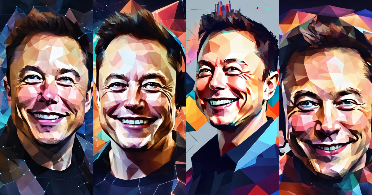 Lexica - Portrait of elon musk smiling with a big computer interface in ...