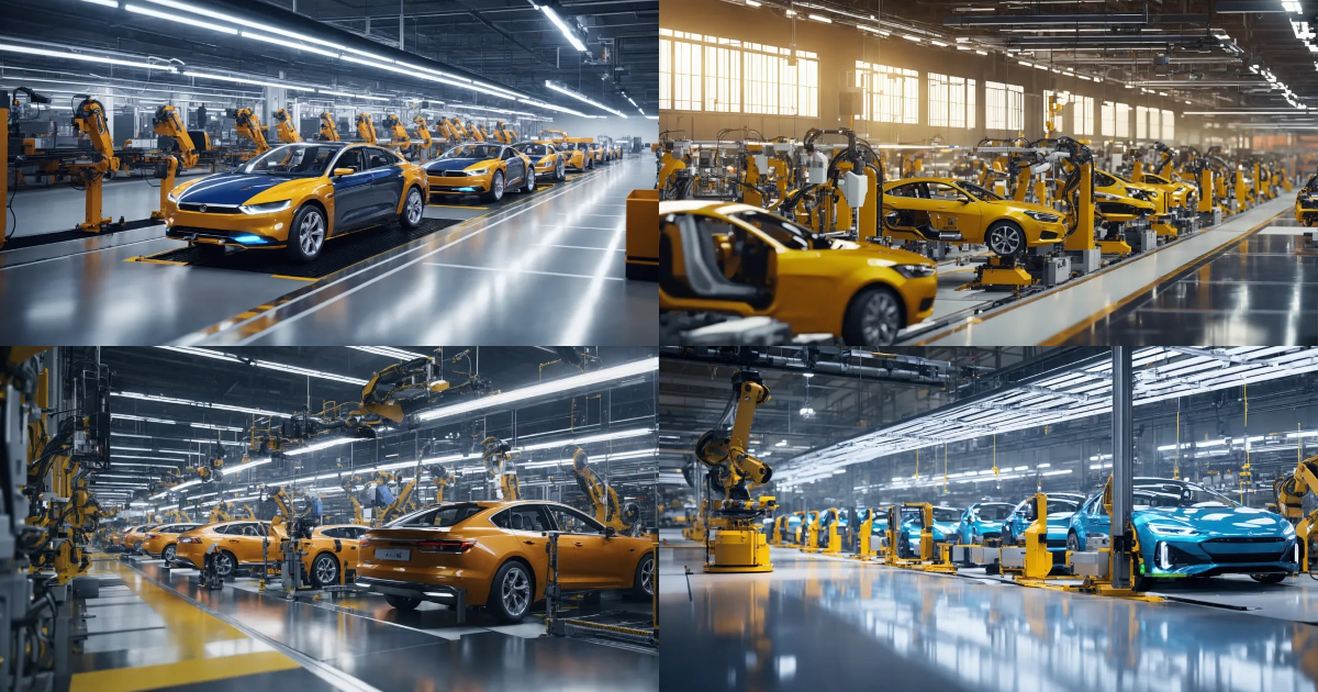 Lexica - Automobile assembly line in perspective, robotics in car ...