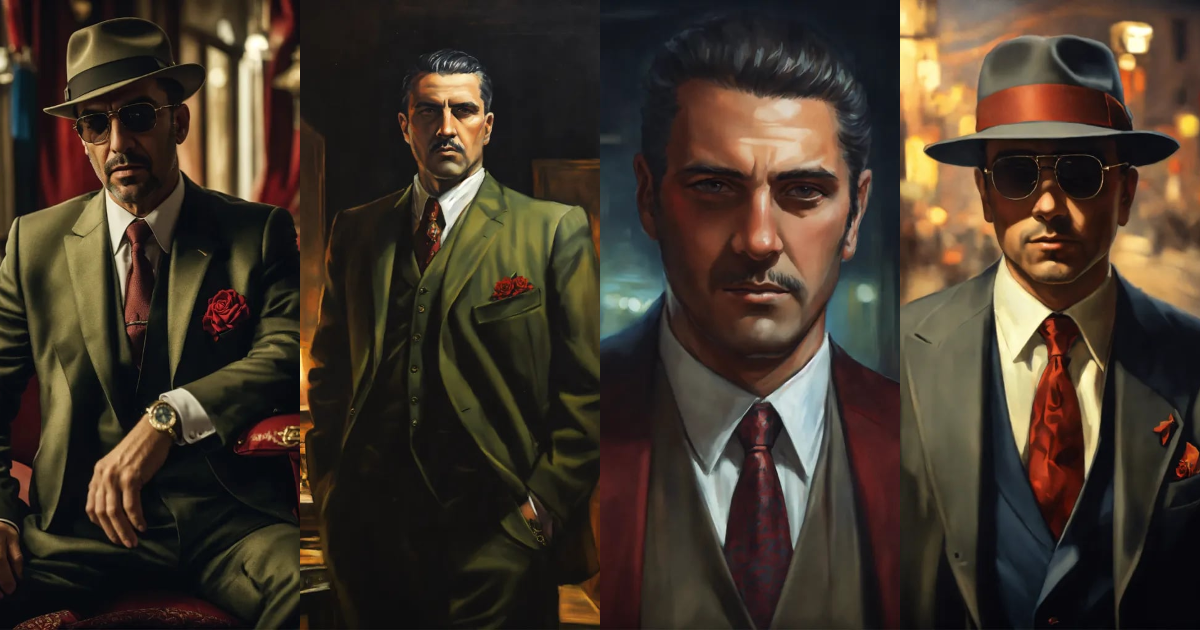 Lexica - Portrait of a mafioso