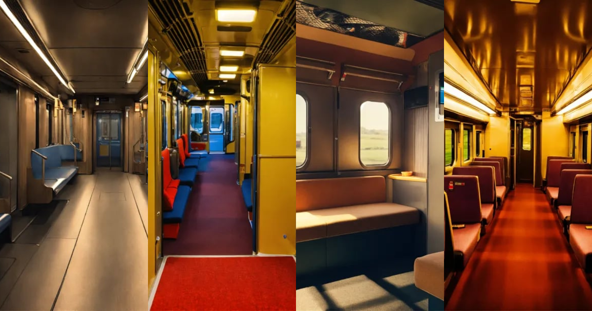 Lexica - Train sleep compartment view from the doors