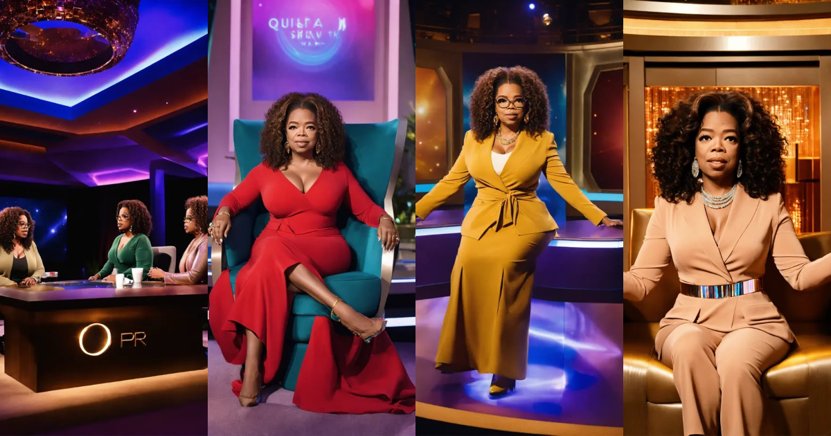 Lexica - Oprah’s Quantum Talk Show” Visualize Oprah Winfrey hosting a ...