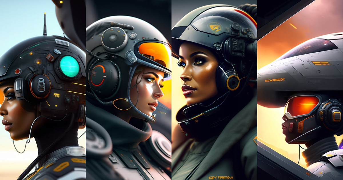 Lexica - Cyborg pilot wired to commands, detailed minimalist interior ...