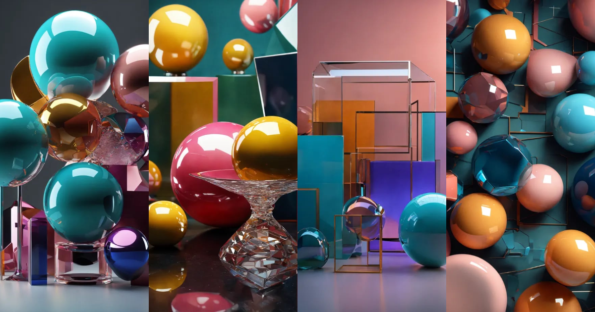 Lexica - Random geometric shapes, glassy, glossy, photorealistic, 3D ...