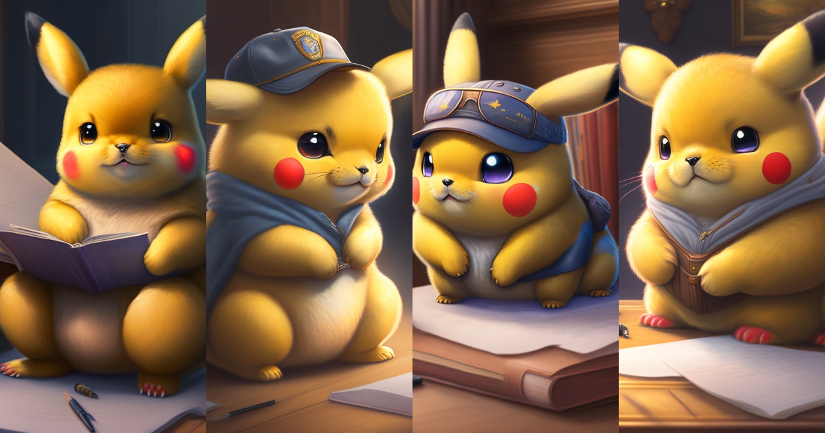 Lexica - Pikachu commiting tax fraud, paperwork, exhausted, cute ...