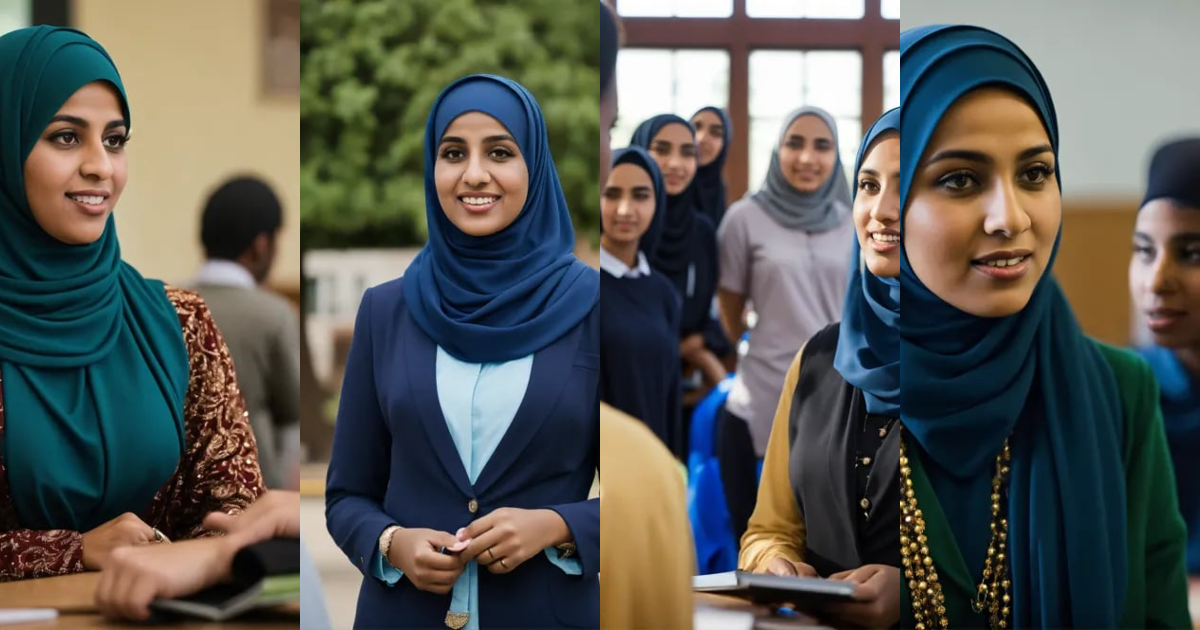 Lexica - A simple portrait of a professional looking Muslim female ...