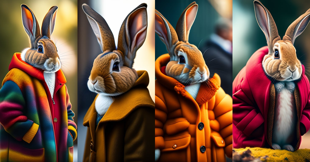 Lexica - A rabbit in a Colombia coat
