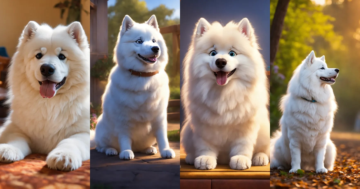 Lexica - A hand indicating for the Samoyed dog to sit, inspired by ...
