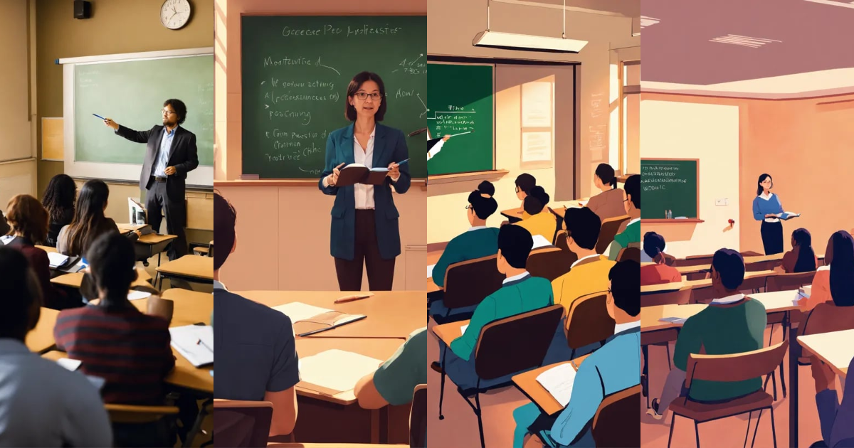 Lexica - “Please generate an image of a postgraduate professor teaching ...