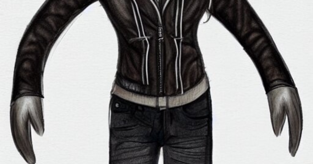Lexica - A drawing of a rabbit wearing a leather jacket, concept art by ...