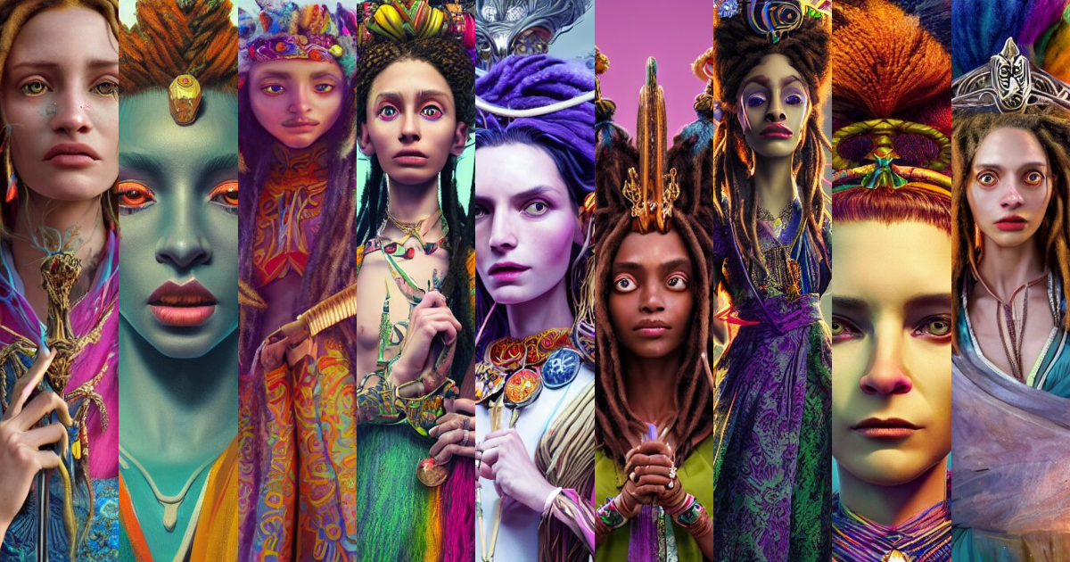 Lexica - An anthropomorphic beautiful goddess female wizard portrait ...