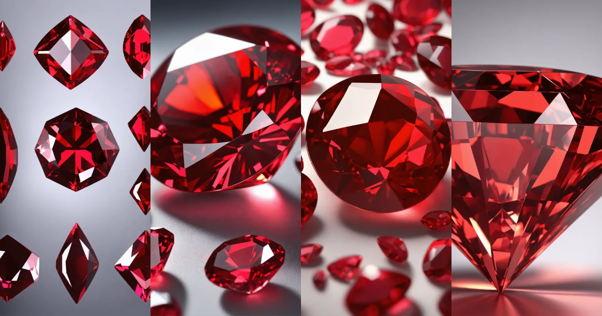 Lexica - Ruby, high quality close-up white background, 4K realistic look.