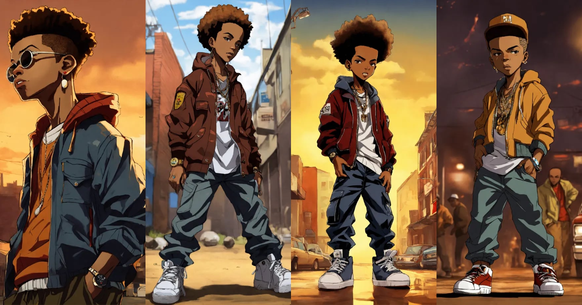 Lexica - Hip hop art style getto boys boondocks full body