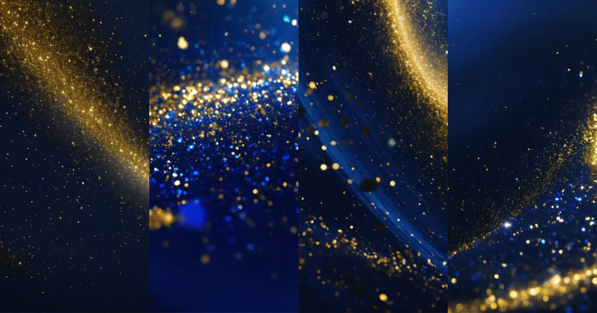 Lexica Glimmering fusion of sparkle dark blue texture, jade, add gold