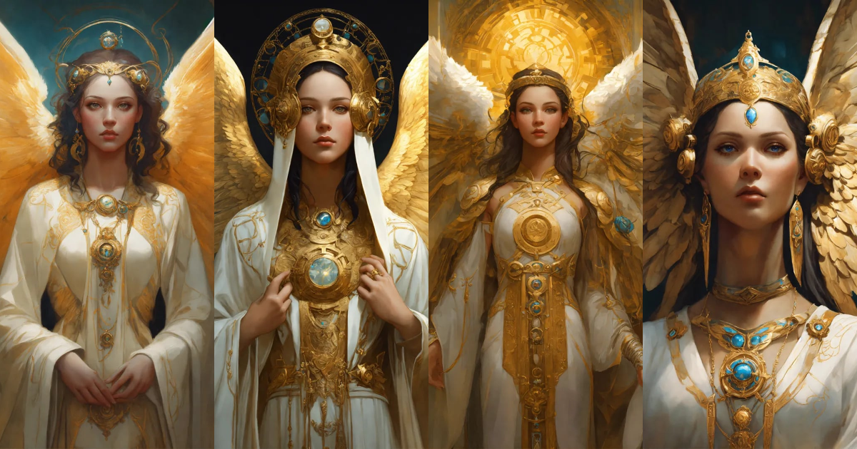 Lexica - Character portrait of an esoteric angel dressed in robe ...