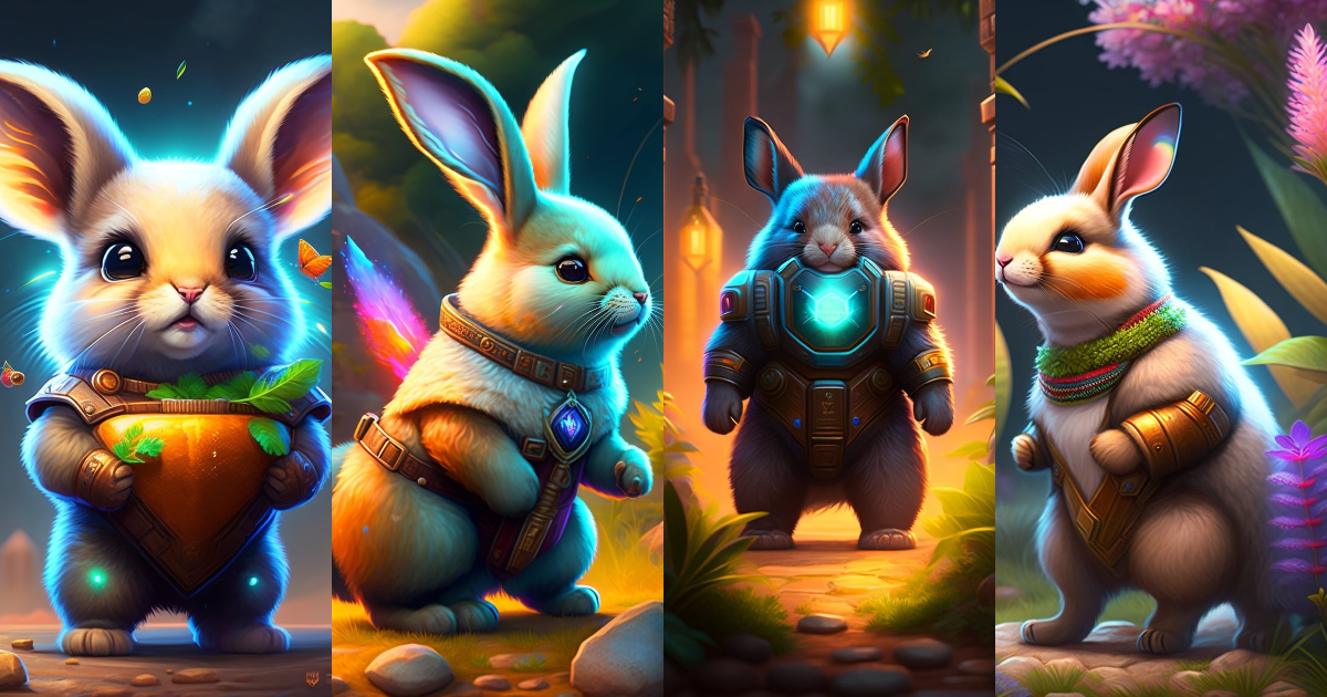 Lexica - Sweet little rabbit, Serious Sam IV game style, octane render ...