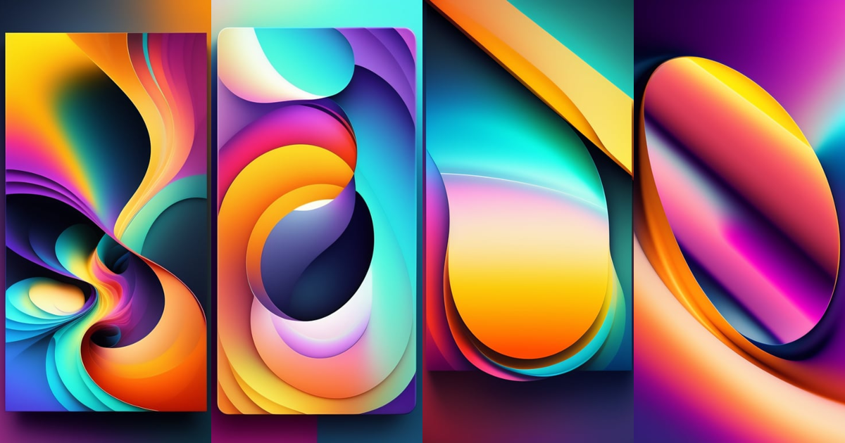 Lexica - Subtle abstract shapes with gradients background