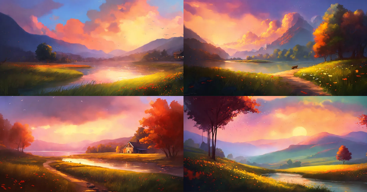 Lexica - Landscape Desktop wallpaper in the style of illustrator Donald ...