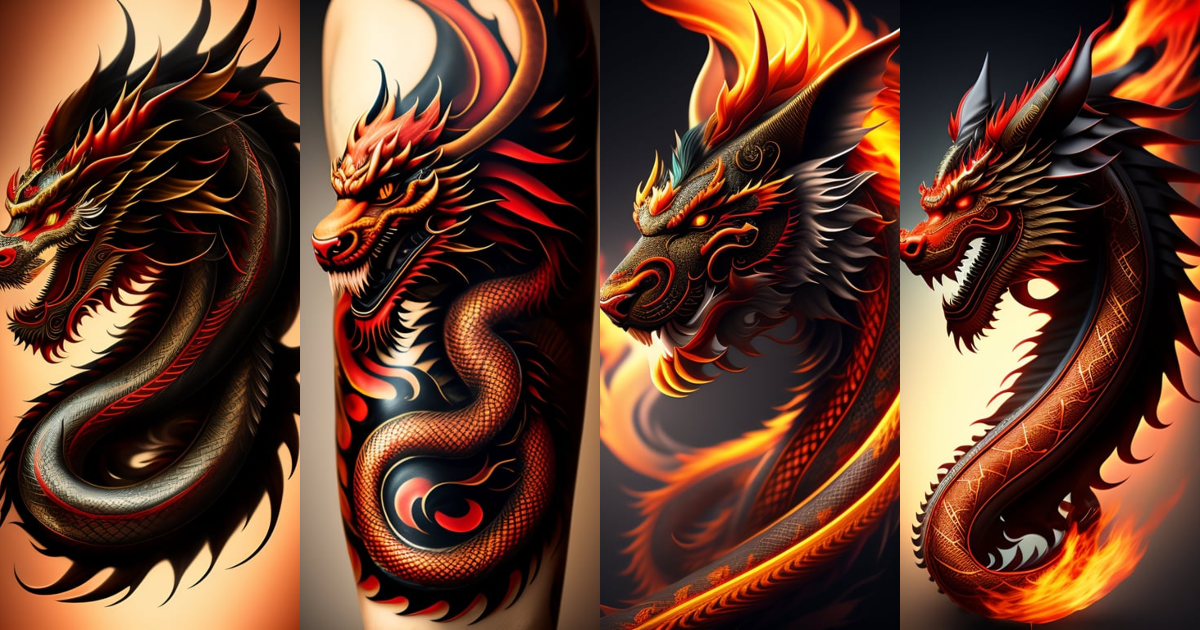 Small Chinese Dragon Tattoo