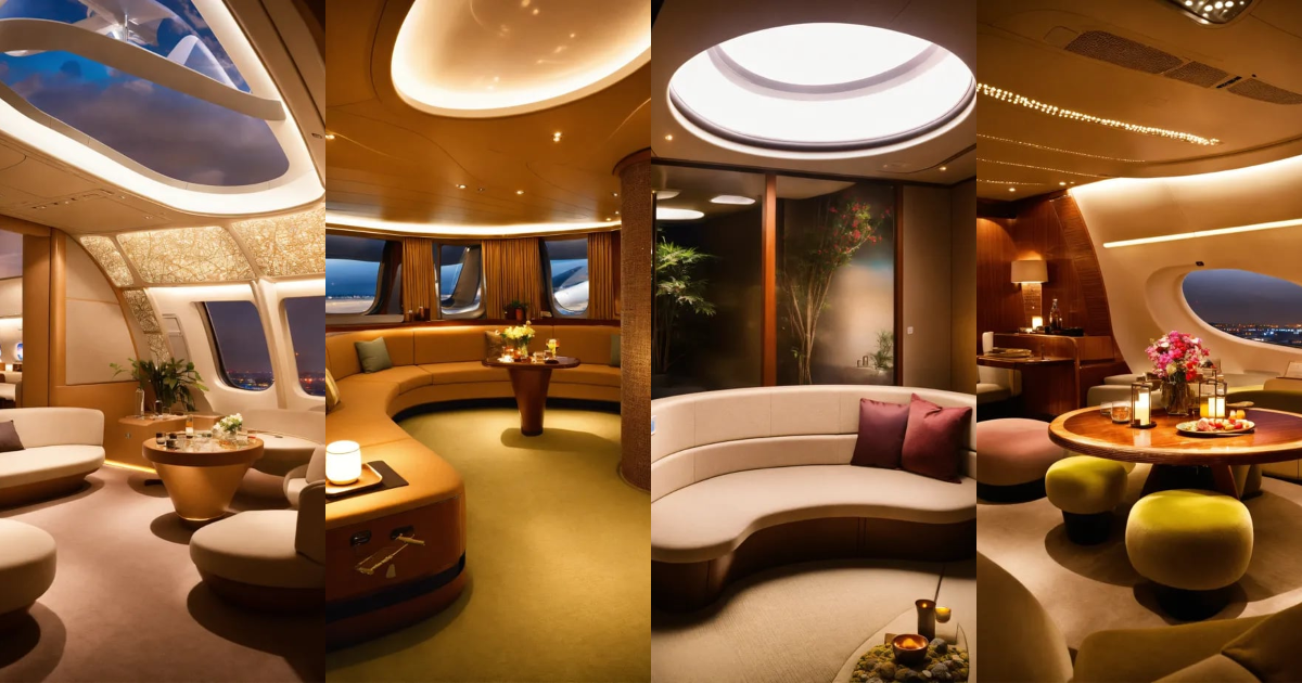 Lexica - Zen garden airplane lounge interior airbus a380 aircraft first ...