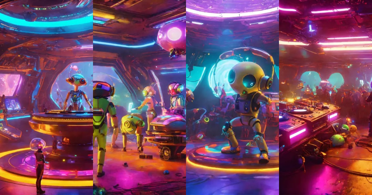 Lexica - Inside a wrecked spaceship is a rave with happy alien ...