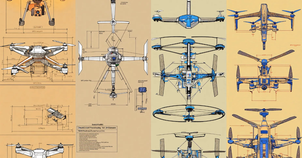 Lexica - Technical drawing, multirotor, BriskSky