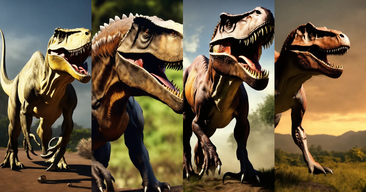 Lexica - Tyrannosaurus rex with fur or proto feathers